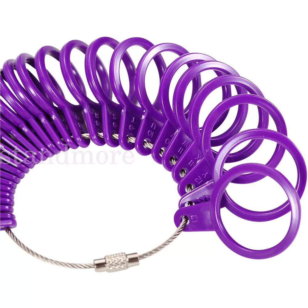 Ring Measurement Tools Sizing Gauges Belt Mandrel Stick Sizer Set Kit UK