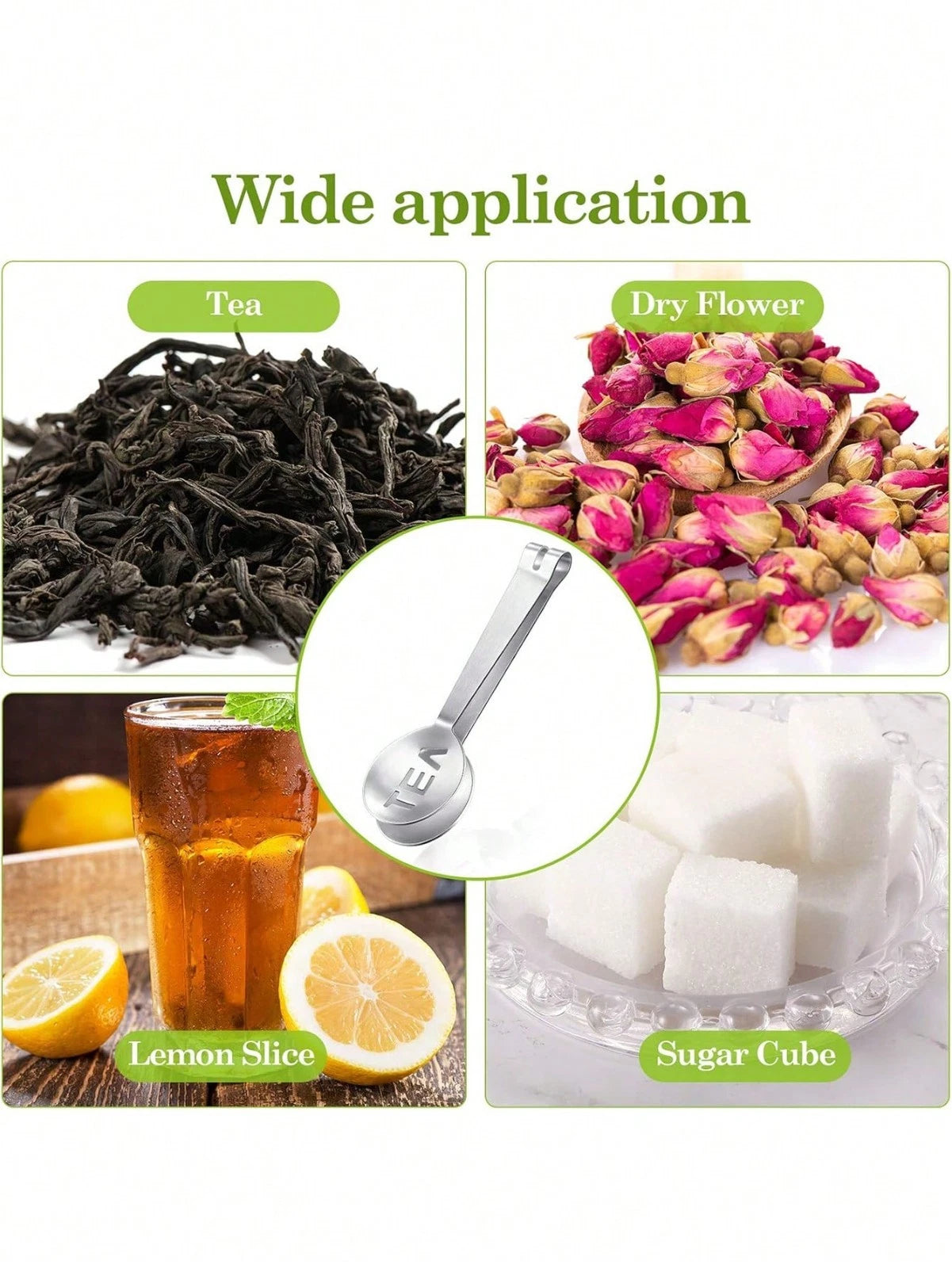 Stainless Steel Tea Bag TeaBag Mini Tongs Squeezer Strainer Holder Grip Ice Cube