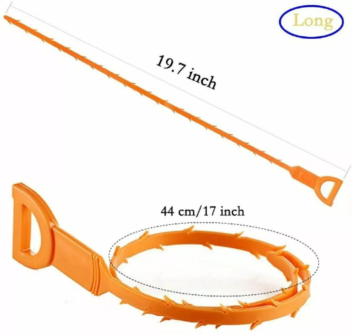 Drain Unblocker Snake U Bend Hair Remover Cleaner Sink Shower Bath Pipe Clog UK