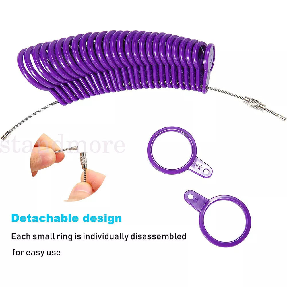 Ring Measurement Tools Sizing Gauges Belt Mandrel Stick Sizer Set Kit UK