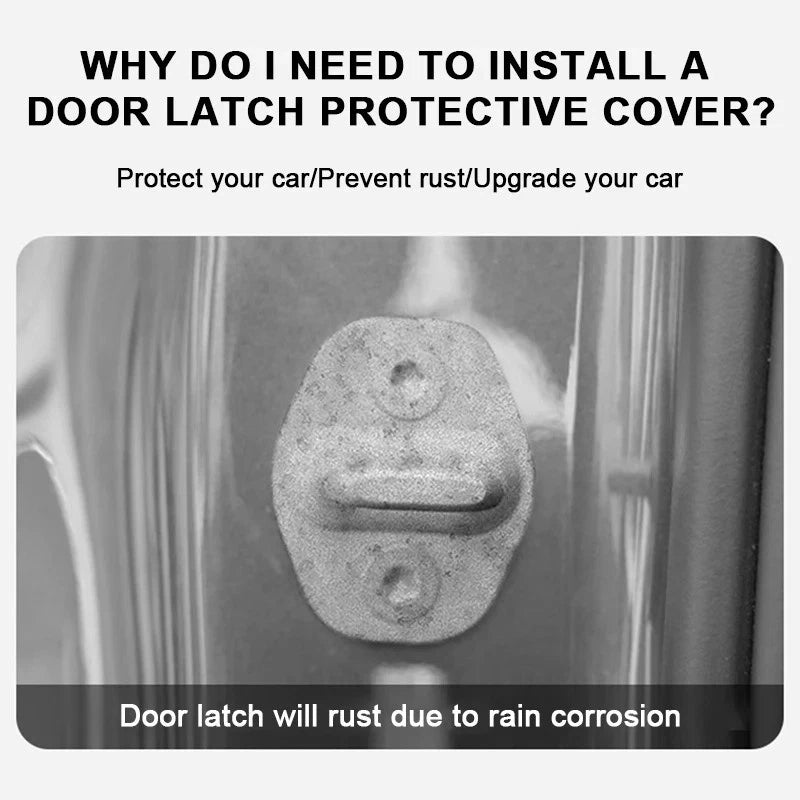 4Pcs Car Door Lock Latches Cover Car Silicone Door Protective Cover