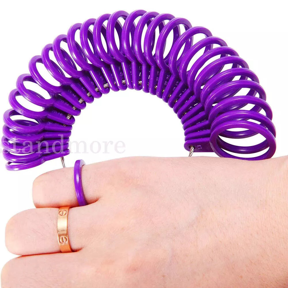 Ring Measurement Tools Sizing Gauges Belt Mandrel Stick Sizer Set Kit UK