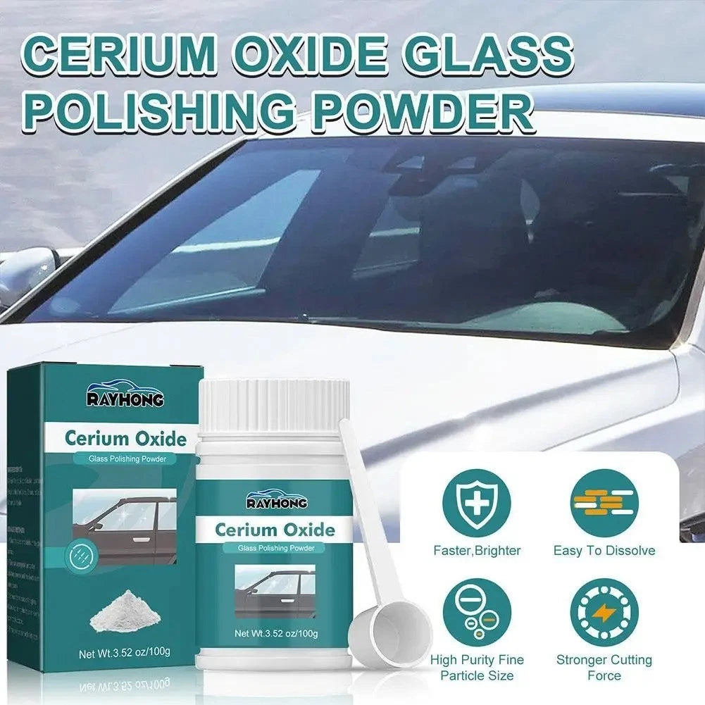 100g Deep Scratch Remover Repair Glass Polishing Kit Cerium Oxide Powder 2025