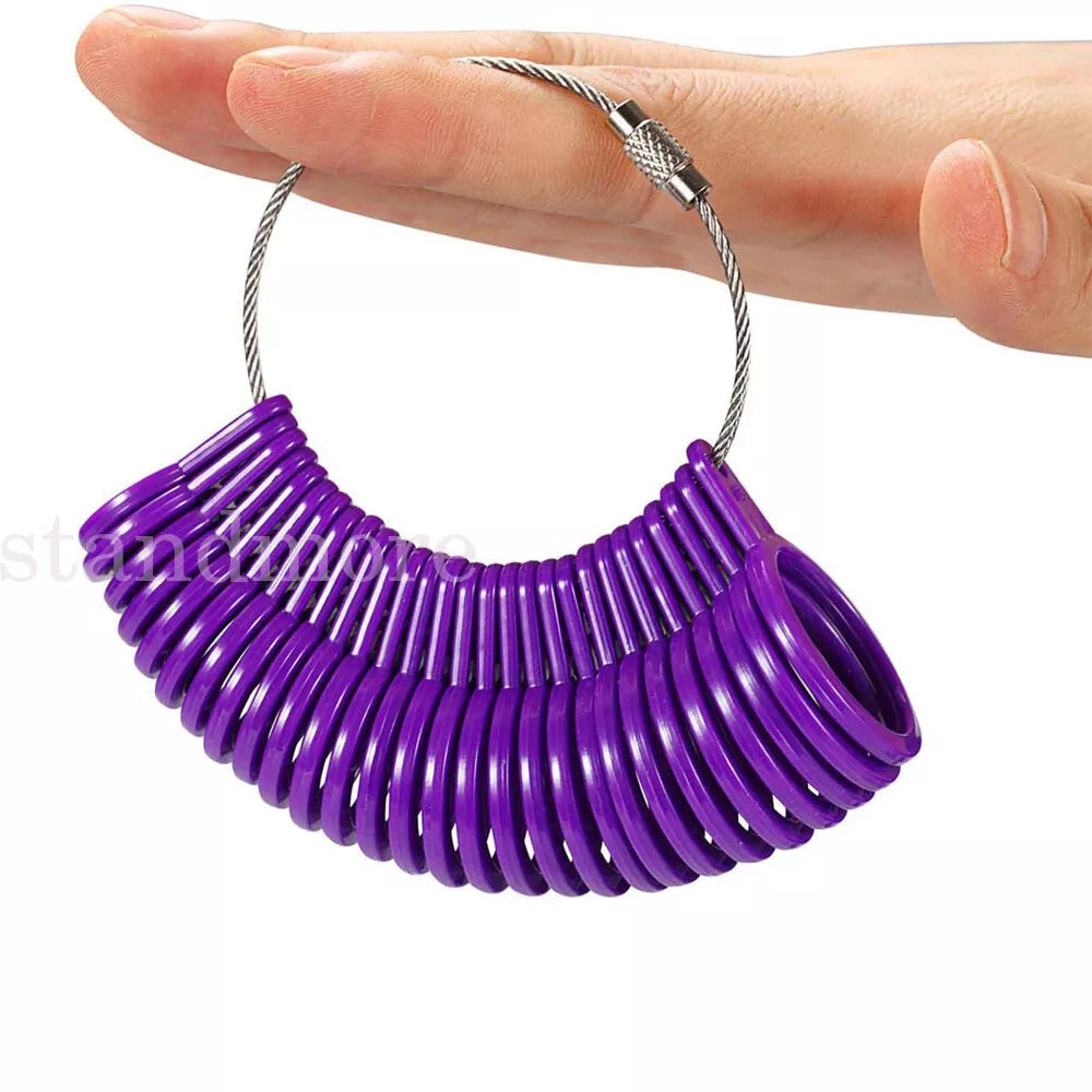 Ring Measurement Tools Sizing Gauges Belt Mandrel Stick Sizer Set Kit UK