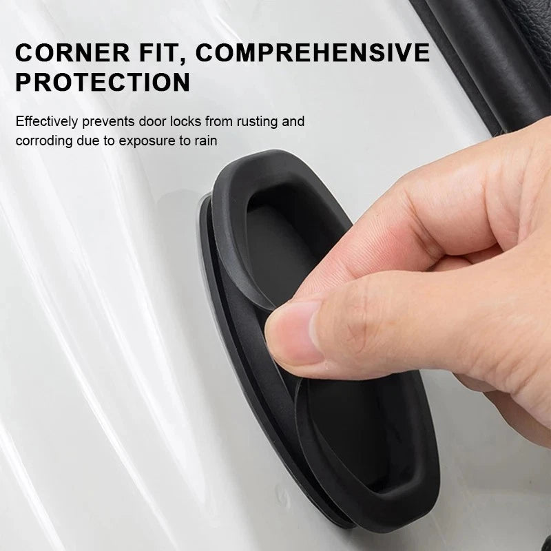 4Pcs Car Door Lock Latches Cover Car Silicone Door Protective Cover