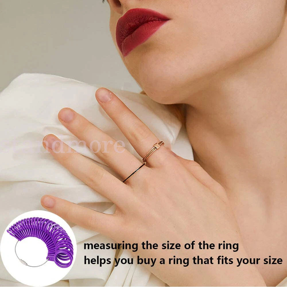 Ring Measurement Tools Sizing Gauges Belt Mandrel Stick Sizer Set Kit UK