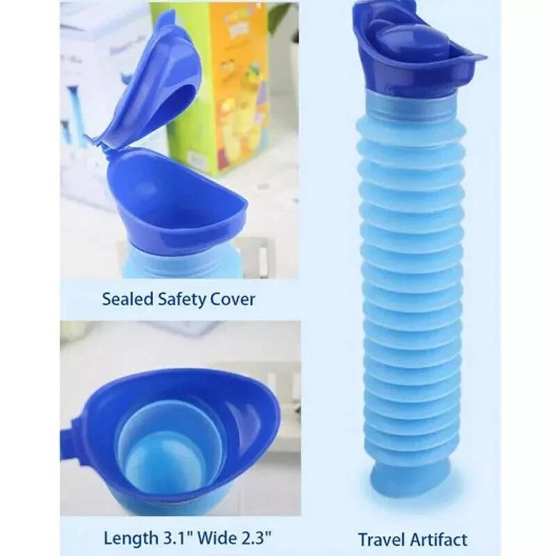 Portable 750ml Urinal Pee Bottle Camping Travel Spill proof Lid Emergency Urinal