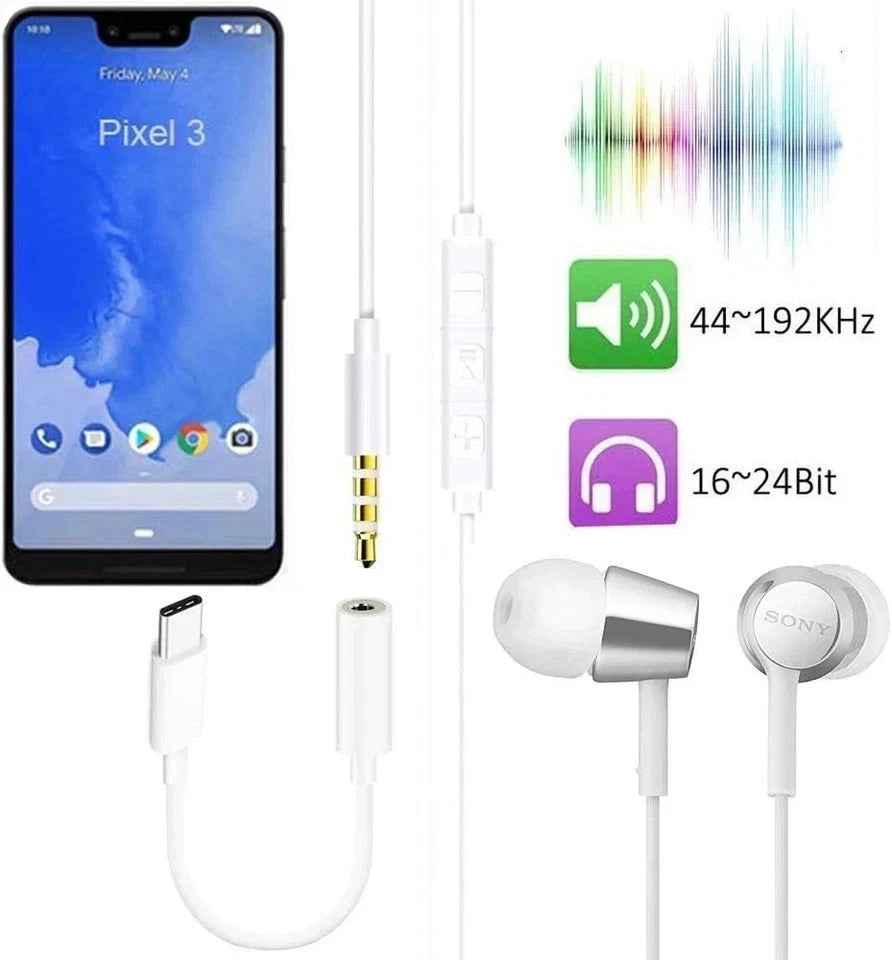 USB Type C TO 3.5mm AUX Audio Jack Headphone Adapter Braided Cable For Samsung