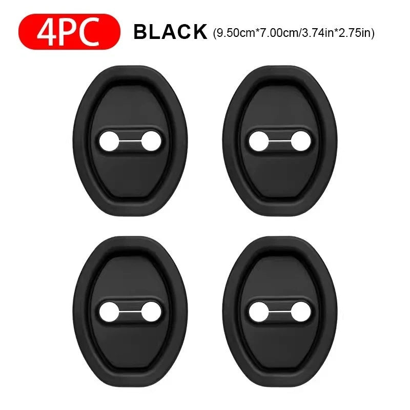 4Pcs Car Door Lock Latches Cover Car Silicone Door Protective Cover