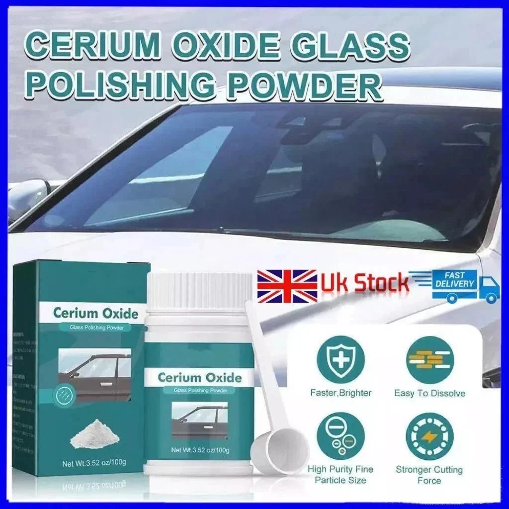100g Deep Scratch Remover Repair Glass Polishing Kit Cerium Oxide Powder 2025