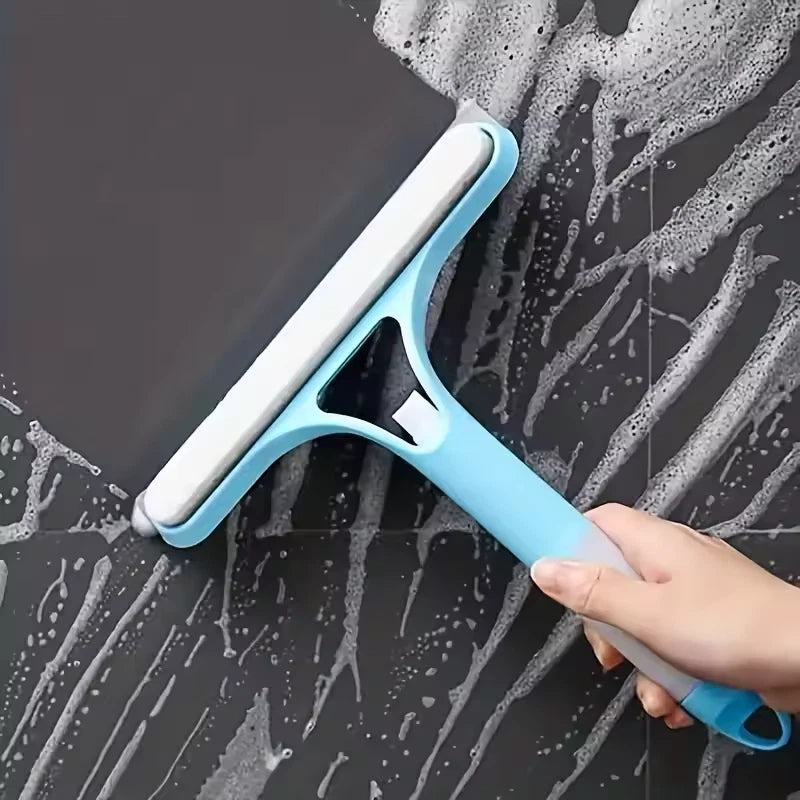 3 in 1 Window Squeegee Blade Shower Screen Glass Wiper Cleaner with Handle