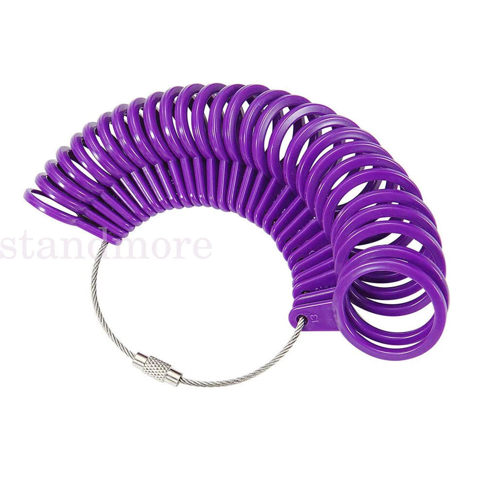 Ring Measurement Tools Sizing Gauges Belt Mandrel Stick Sizer Set Kit UK