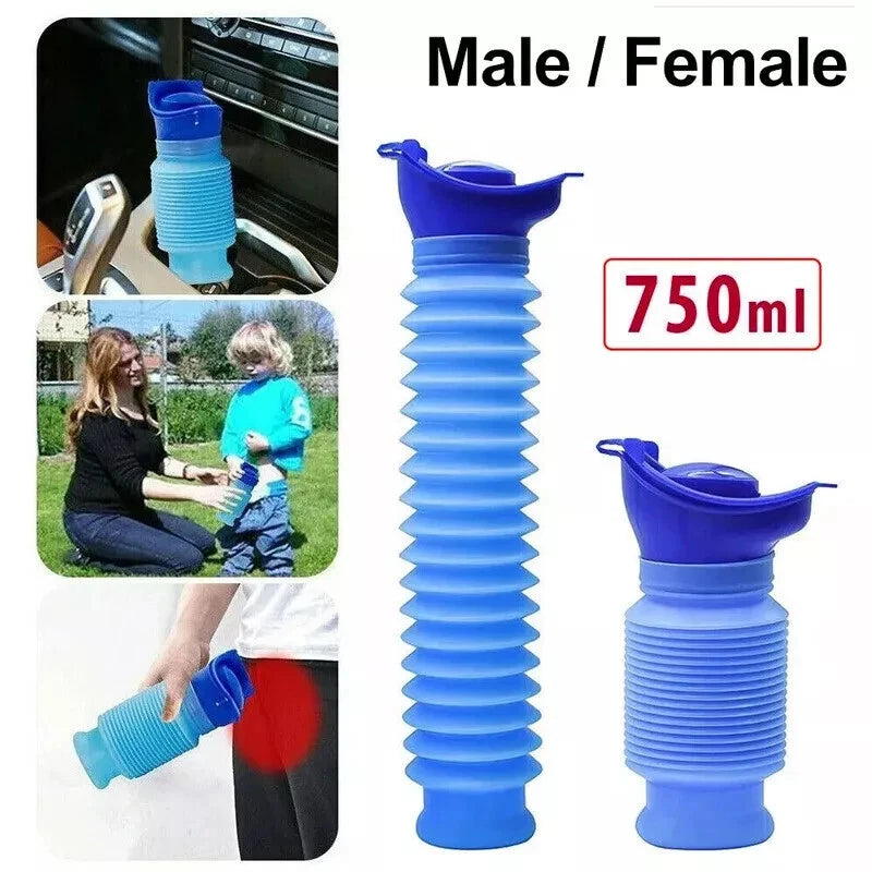 Portable 750ml Urinal Pee Bottle Camping Travel Spill proof Lid Emergency Urinal