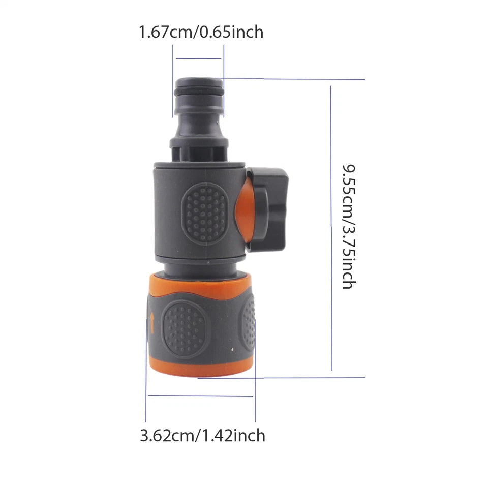 Hose Pipe Connector Water Watering Garden Fitting Spray Hoselock Shut Off Valve