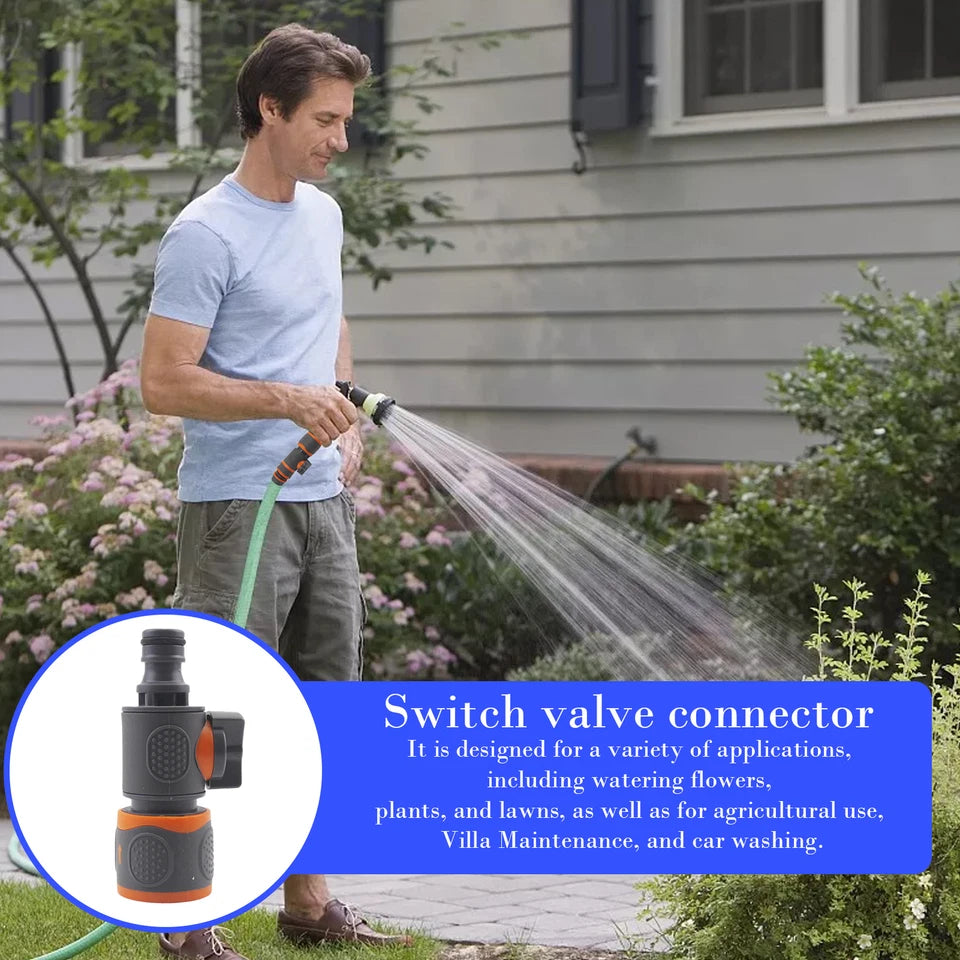 Hose Pipe Connector Water Watering Garden Fitting Spray Hoselock Shut Off Valve
