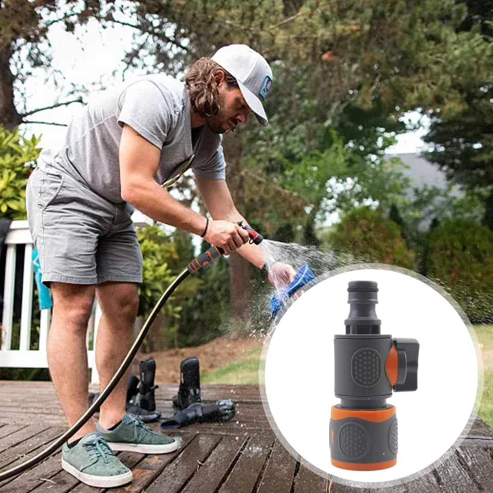 Hose Pipe Connector Water Watering Garden Fitting Spray Hoselock Shut Off Valve