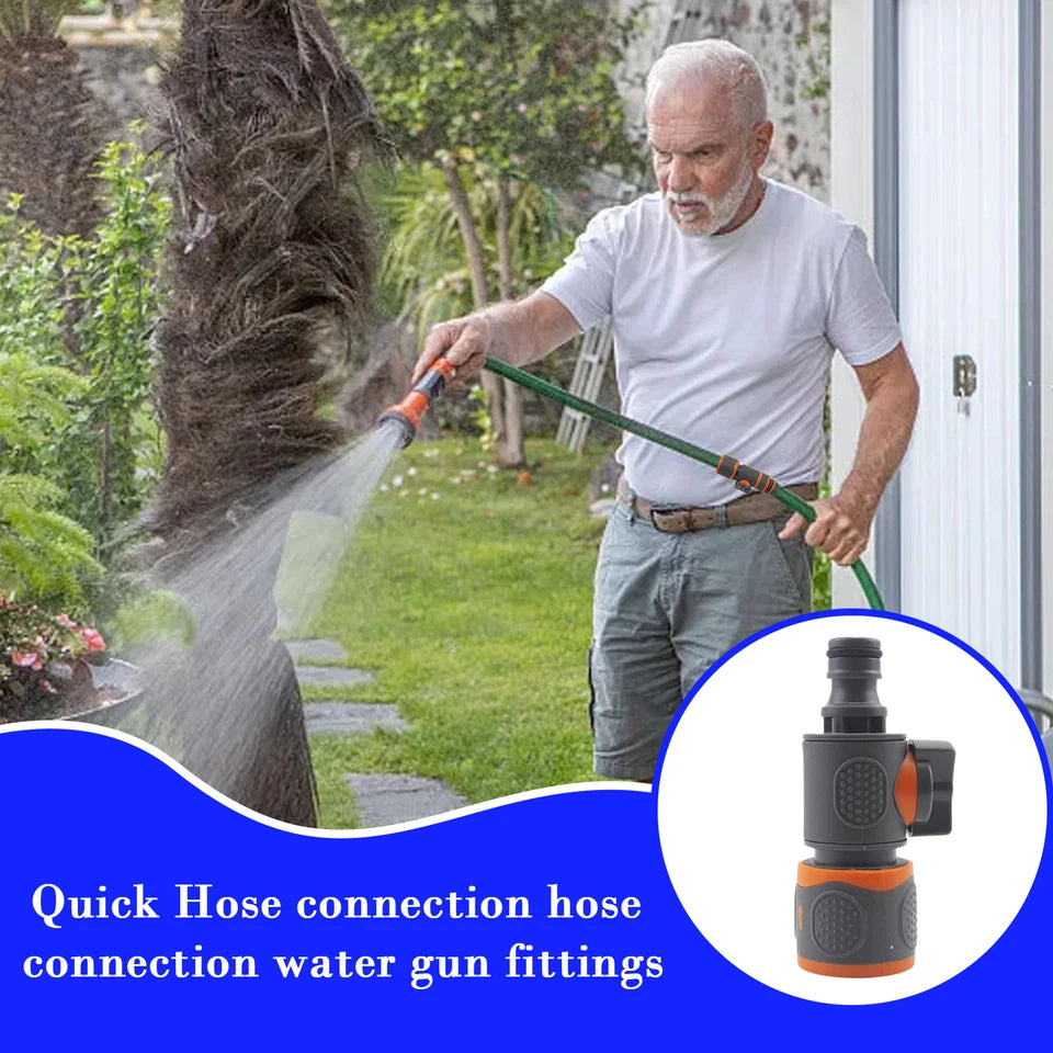 Hose Pipe Connector Water Watering Garden Fitting Spray Hoselock Shut Off Valve