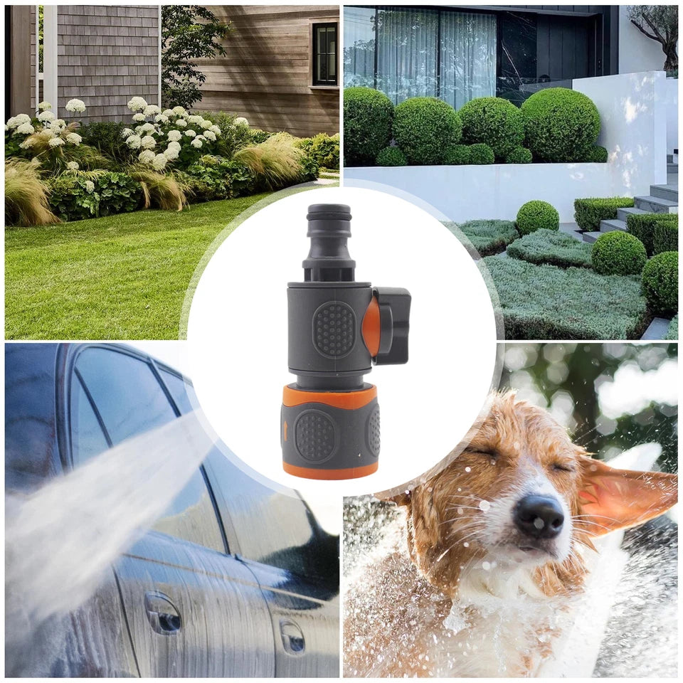 Hose Pipe Connector Water Watering Garden Fitting Spray Hoselock Shut Off Valve